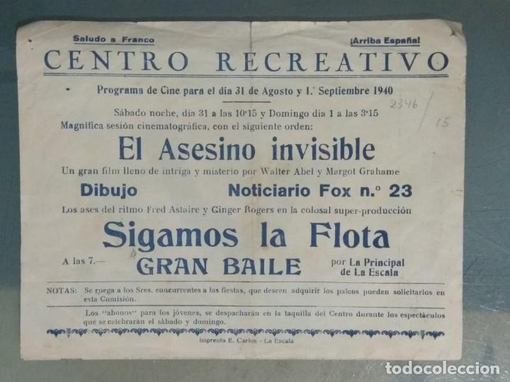 Cine: SIGAMOS LA FLOTA - PROGRAMA ORIGINAL FORMATO GRANDE DOBLE. - Foto 2