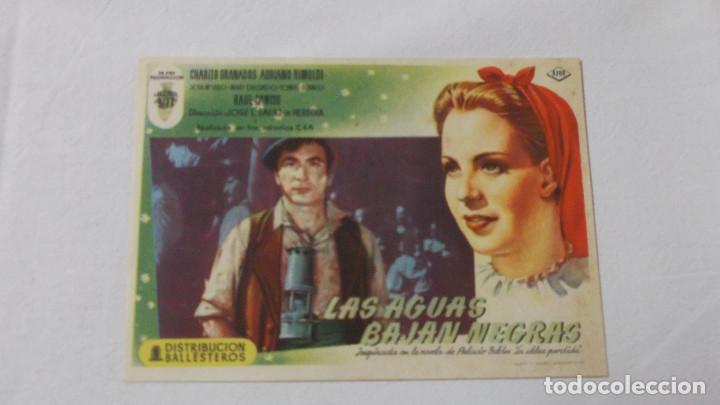 Cine: Programa o folleto de mano - Las aguas bajan negras - Foto 1