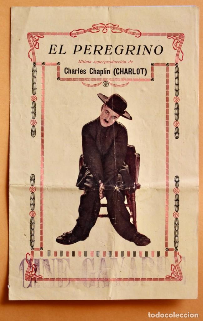 Cine: PROGRAMA DE EL PEREGRINO- CHARLES CHAPLIN 1923 - Foto 1