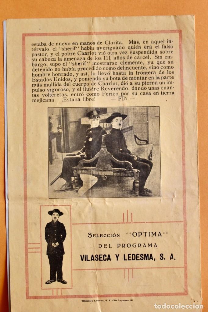 Cine: PROGRAMA DE EL PEREGRINO- CHARLES CHAPLIN 1923 - Foto 3