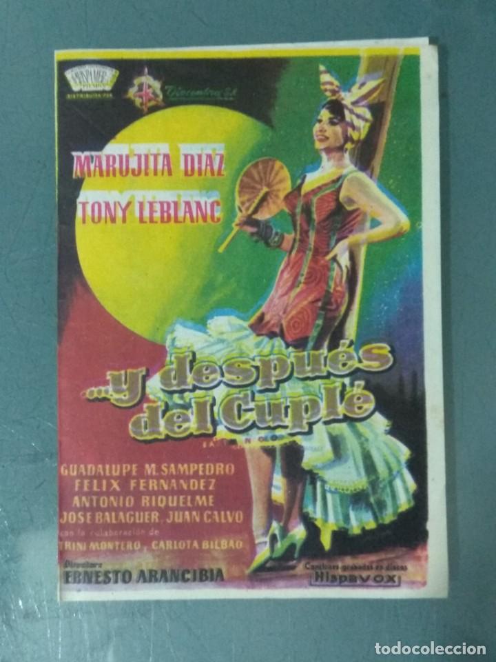 Cine: Y DESPU&Eacute;S DEL CUPL&Eacute; (CANCIONERO) - PROGRAMA DOBLE. - Foto 1