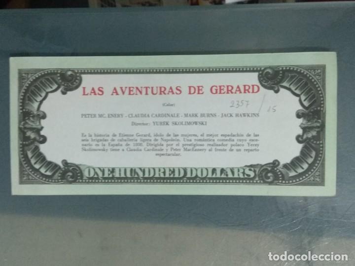 Cine: LAS AVENTURAS DE GERARD - PROGRAMA SENCILLO. - Foto 2