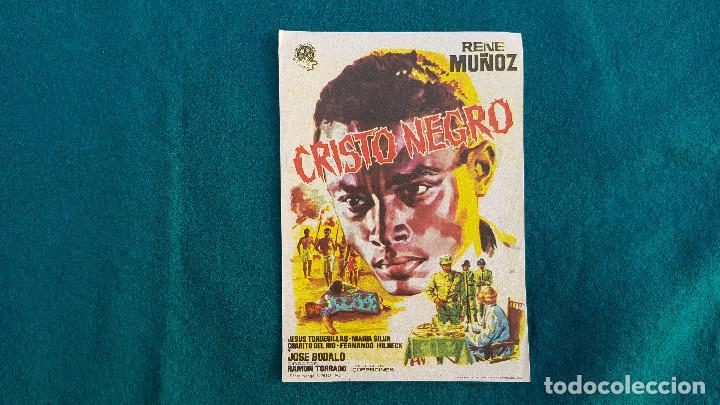Cine: PROGRAMA DE MANO CINE CRISTO NEGRO (1964) CON CINE AL DORSO - Foto 1