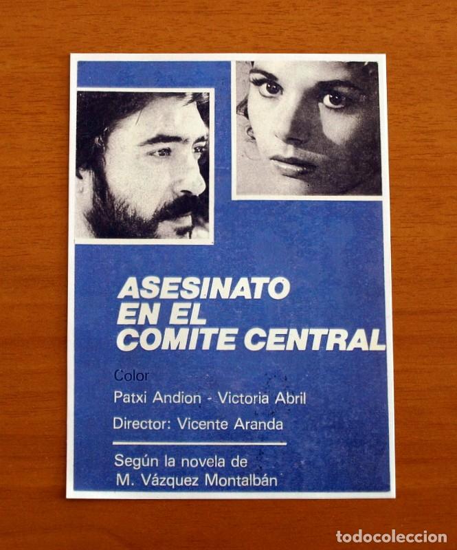 Cine: Asesinato en el Comite Central - A&ntilde;o 1982 - Patxi Andion, Victoria Abril - Folleto de Cine