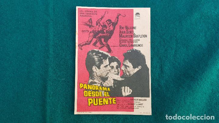 Cine: PROGRAMA DE MANO CINE PANORAMA DESDE EL PUENTE (1963) CON CINE AL DORSO - Foto 1