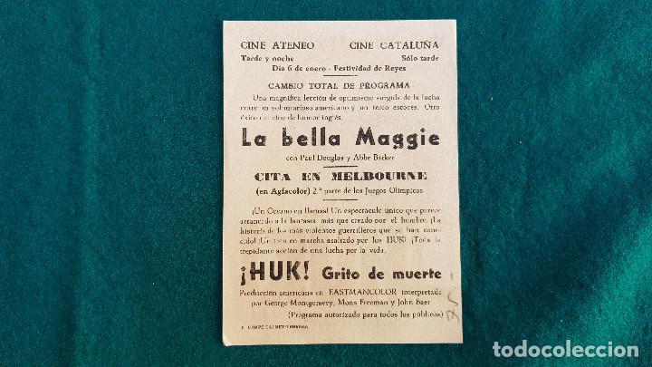 Cine: PROGRAMA DE MANO CINE &iexcl;HUK! - CON CINE AL DORSO - Foto 2