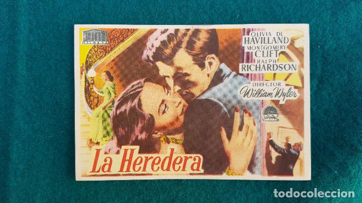 Cine: PROGRAMA DE MANO CINE LA HEREDERA - CON CINE AL DORSO - Foto 1