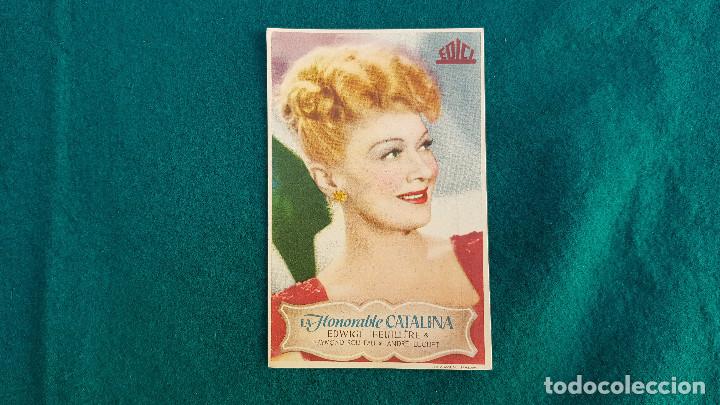 Cine: PROGRAMA DE MANO CINE LA HONORABLE CATALINA - CON CINE AL DORSO - Foto 1