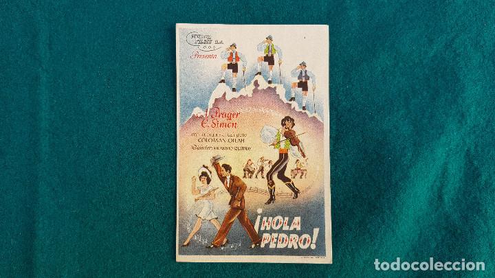 Cine: PROGRAMA DE MANO CINE !HOLA PEDRO&iexcl; (1947) CON CINE AL DORSO - Foto 1