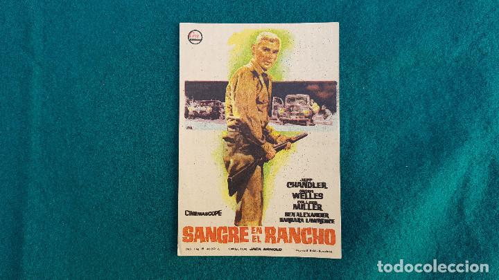 Cine: PROGRAMA DE MANO CINE SANGRE EN EL RANCHO (1964) CON CINE AL DORSO - Foto 1