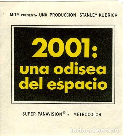 Cine: 2001: UNA ODISEA DEL ESPACIO. PROGRAMA DOBLE. REVERSO SIN IMPRIMIR - Foto 1