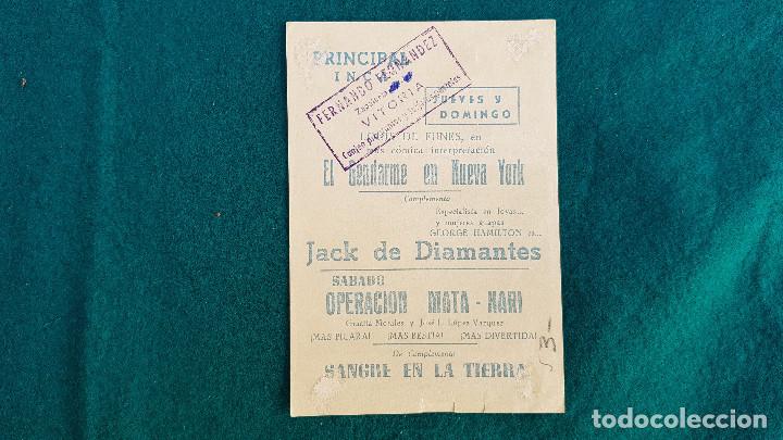 Cine: PROGRAMA DE MANO CINE JACK DE DIAMANTES - CON CINE AL DORSO - Foto 2