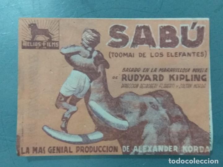 Cine: SAB&Uacute; (TOOMAI DE LOS ELEFANTES) - PROGRAMA DOBLE DE CINE. - Foto 1