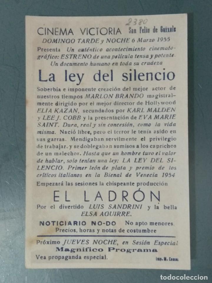 Cine: LA LEY DEL SILENCIO - PROGRAMA DE CINE SENCILLO. - Foto 2