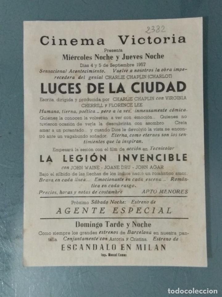 Cine: LUCES DE LA CIUDAD - PROGRAMA DE CINE SENCILLO. - Foto 2