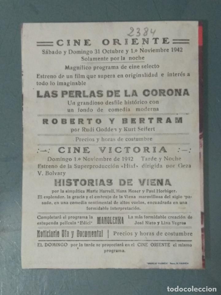 Cine: LAS PERLAS DE LA CORONA - PROGRAMA DOBLE TROQUELADO. - Foto 3