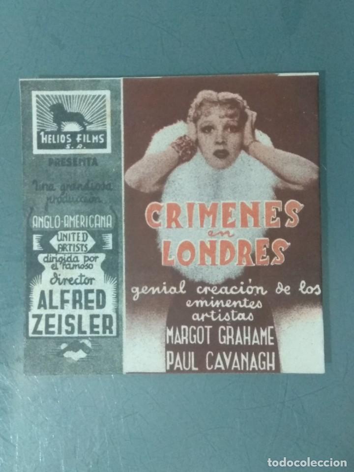 Cine: CRIMENES EN LONDRES - PROGRAMA DE CINE DOBLE. - Foto 1