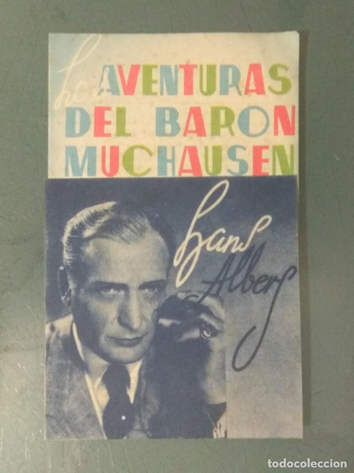  Flyers Publicitaires de films Anciens: LAS AVENTURAS DEL BARON MUCHAUSEN - PROGRAMA DOBLE TROQUELADO.