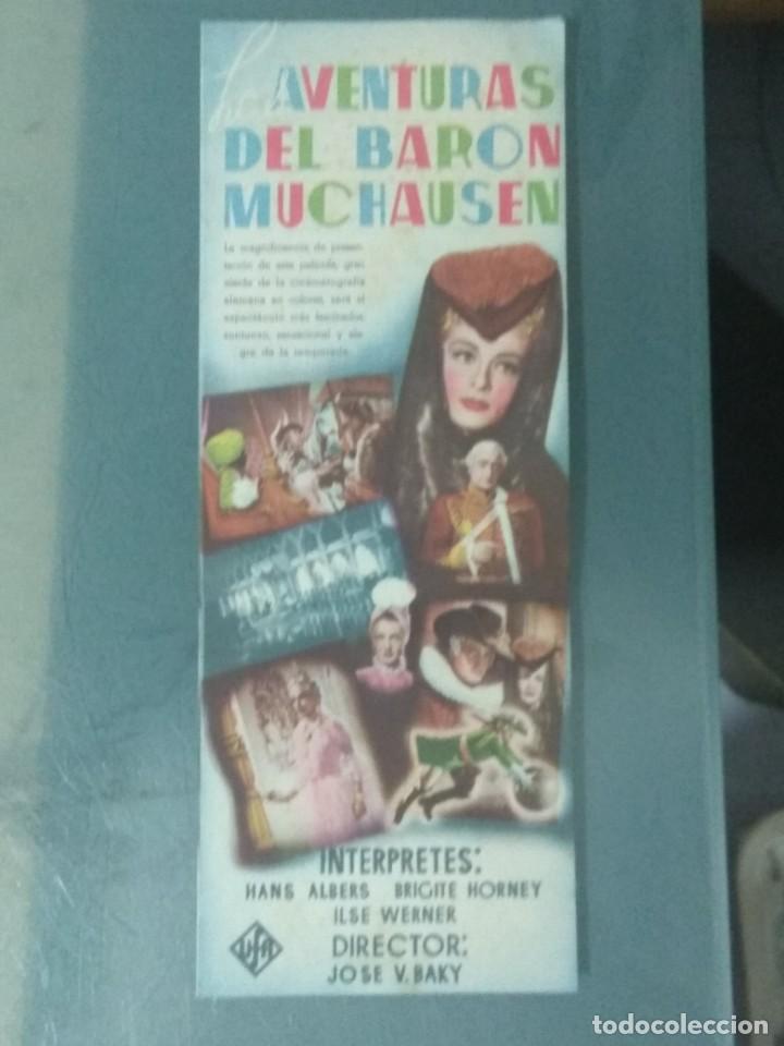 Cine: LAS AVENTURAS DEL BARON MUCHAUSEN - PROGRAMA DOBLE TROQUELADO. - Foto 2