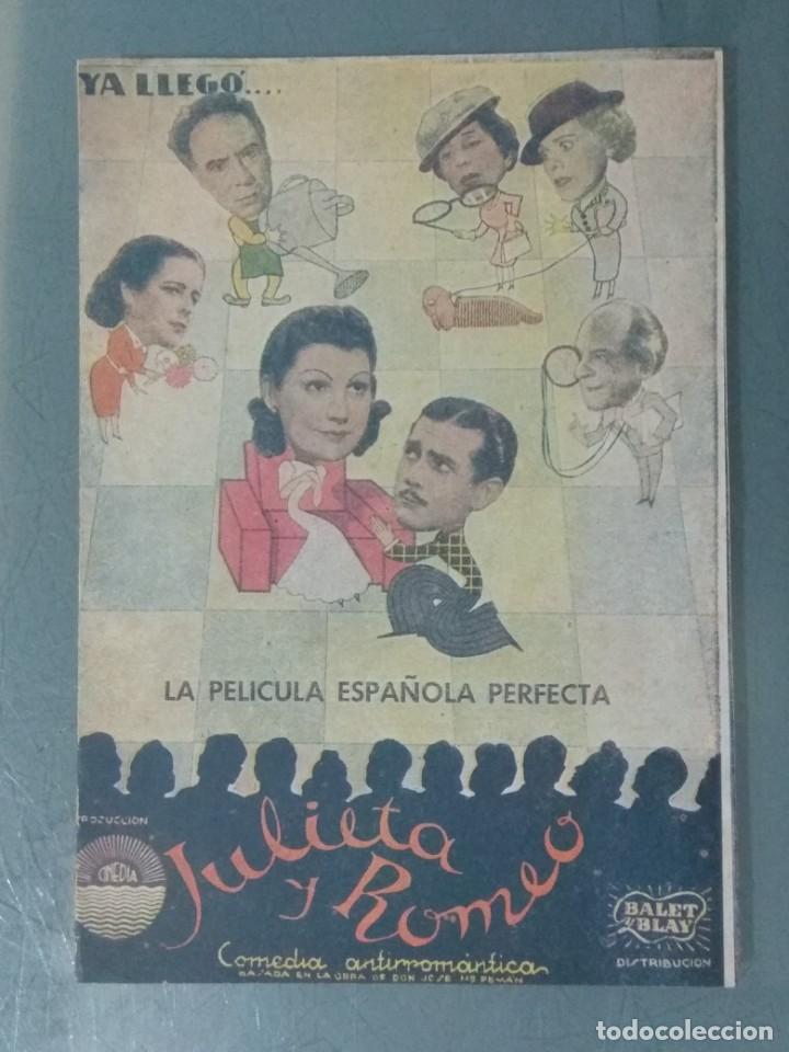 Cine: JULIETA Y ROMEO - PROGRAMA DE CINE DOBLE. - Foto 1