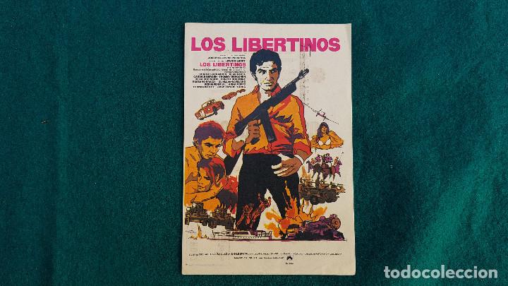Cine: PROGRAMA DE MANO CINE LOS LIBERTINOS (1971) CON CINE AL DORSO - Foto 1