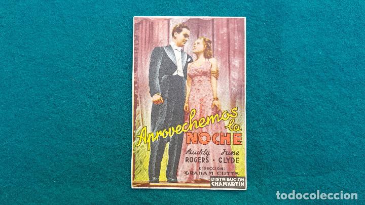Cine: PROGRAMA DE MANO APROVECHEMOS LA NOCHE - CON CINE AL DORSO - Foto 1
