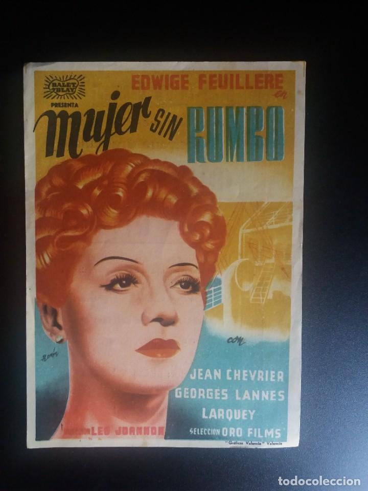  Foglietti di film di film antichi di cinema: Mujer sin rumbo Con Publicidad Gran Teatro Nacional Melilla