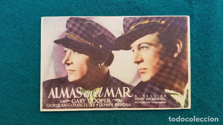 Cine: PROGRAMA DE MANO CINE ALMAS EN EL MAR (1953) CON CINE AL DORSO - Foto 1