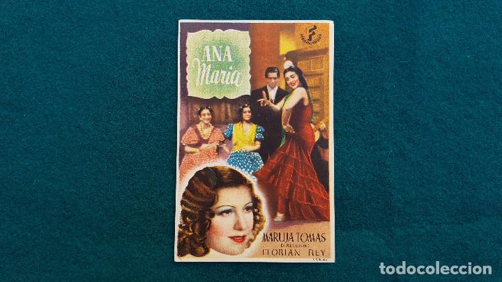 Cine: PROGRAMA DE MANO CINE ANA MARIA - CON CINE AL DORSO - Foto 1