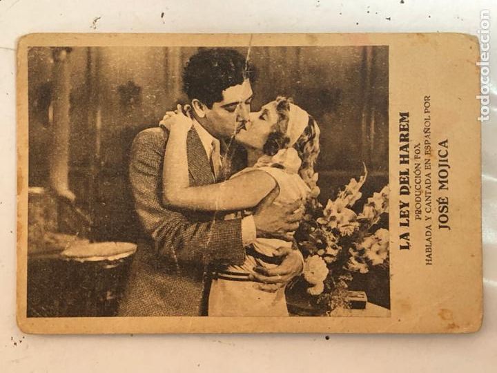  Flyers Publicitaires de films Anciens: LA LEY DEL HAREM - JOSE MOJICA - CARTON, A&Ntilde;OS 20/30 - TARJETA POSTAL