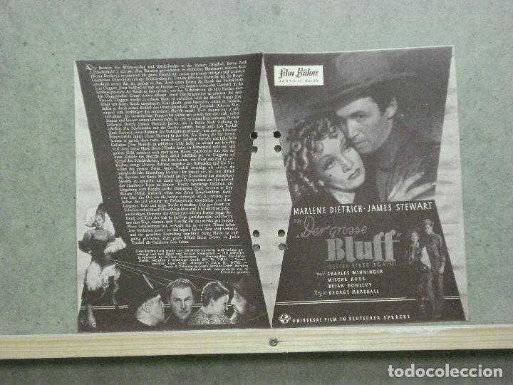 Cine: PTCC 059 8992 ARIZONA MARLENE DIETRICH JAMES STEWART PROGRAMA GUIA ORIGINAL ALEMAN - Foto 1