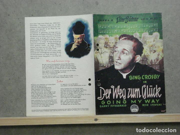 Cine: PTCC 059 8994 SIGUIENDO MI CAMINO BING CROSBY PROGRAMA GUIA ORIGINAL ALEMAN - Foto 1