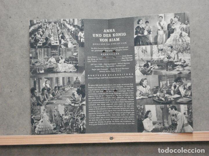 Cine: PTCC 059 8996 ANA Y EL REY DE SIAM IRENE DUNNE REX HARRISON PROGRAMA GUIA ORIGINAL ALEMAN - Foto 2