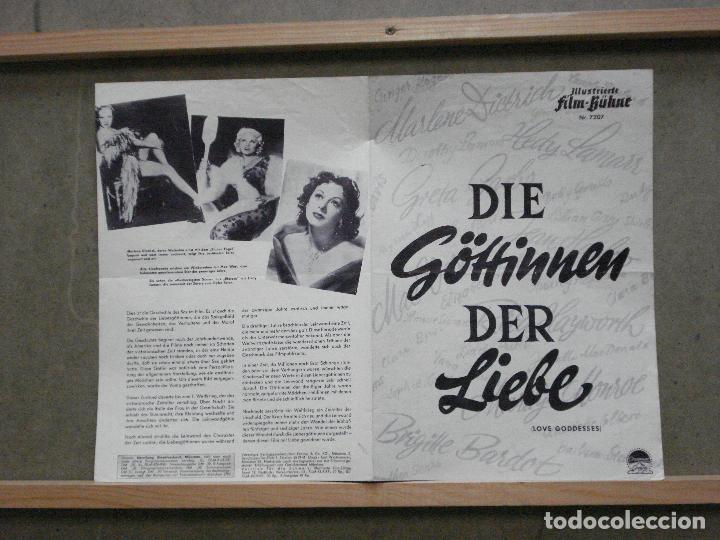 Cine: PTCC 059 8997 MARILYN MONROE RITA HAYWORTH BARDOT LOVE GODDESSES PROGRAMA GUIA ORIGINAL ALEMAN - Foto 2