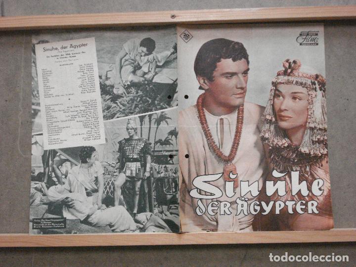 Cine: PTCC 059 8998 SINUHE EL EGIPCIO EDMUND PURDOM VICTOR MATURE PROGRAMA GUIA ORIGINAL ALEMAN - Foto 1