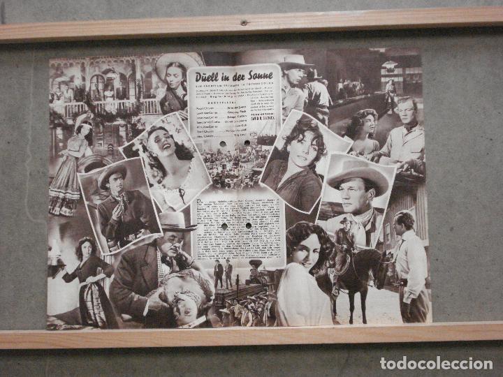 Cine: PTCC 059 8999 DUELO AL SOL JENNIFER JONES GREGORY PECK JOSEPH COTTEN PROGRAMA GUIA ORIGINAL ALEMAN - Foto 2