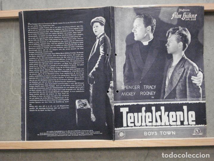 Cine: PTCC 059 9001 FORJA DE HOMBRES SPENCER TRACY MICKEY ROONEY PROGRAMA GUIA ORIGINAL ALEMAN - Foto 1