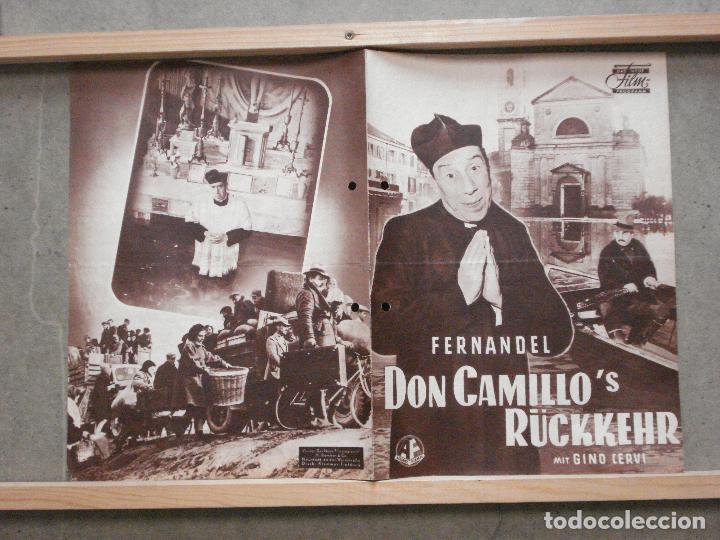 Cine: PTCC 059 9009 Le retour de Don Camillo DON CAMILO FERNANDEL PROGRAMA GUIA ORIGINAL ALEMAN - Foto 1