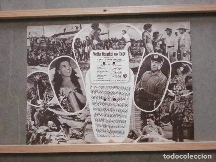 Cine: PTCC 059 9011 SU MAJESTAD EN LOS MARES DEL SUR BURT LANCASTER PROGRAMA GUIA ORIGINAL ALEMAN - Foto 2