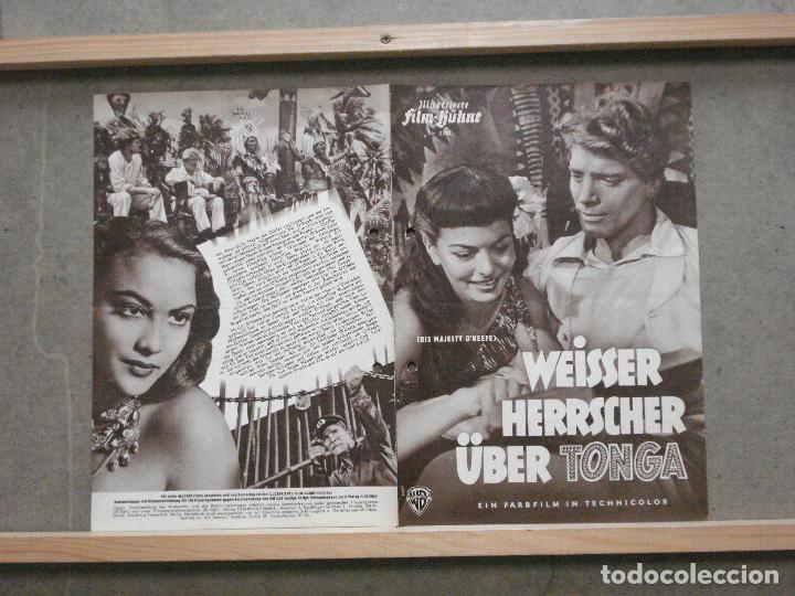 Cine: PTCC 059 9011 SU MAJESTAD EN LOS MARES DEL SUR BURT LANCASTER PROGRAMA GUIA ORIGINAL ALEMAN - Foto 1