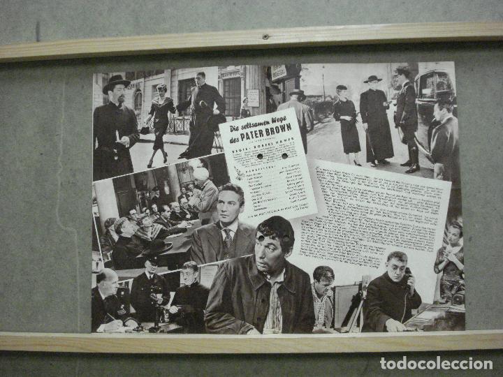 Cine: PTCC 059 9013 EL DETECTIVE ALEC GUINESS PADRE FATHER BROWN AJEDREZ PROGRAMA GUIA ORIGINAL ALEMAN - Foto 2