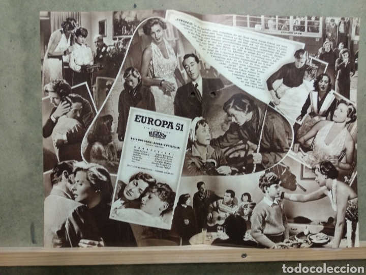 Cine: PTCC 059 9014 EUROPA 1951 INGRID BERGMAN ROBERTO ROSSELLINI PROGRAMA GUIA ORIGINAL ALEMAN - Foto 2