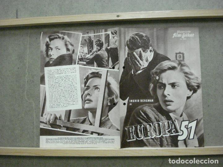 Cine: PTCC 059 9014 EUROPA 1951 INGRID BERGMAN ROBERTO ROSSELLINI PROGRAMA GUIA ORIGINAL ALEMAN - Foto 1