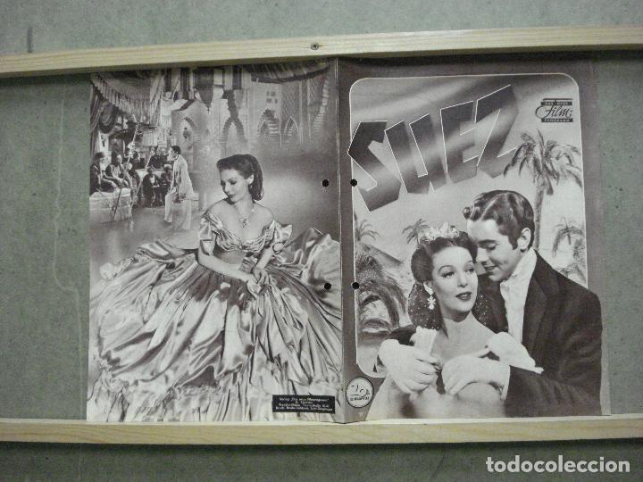 Cine: PTCC 059 9015 SUEZ LORETTA YOUNG TYRONE POWER PROGRAMA GUIA ORIGINAL ALEMAN - Foto 1