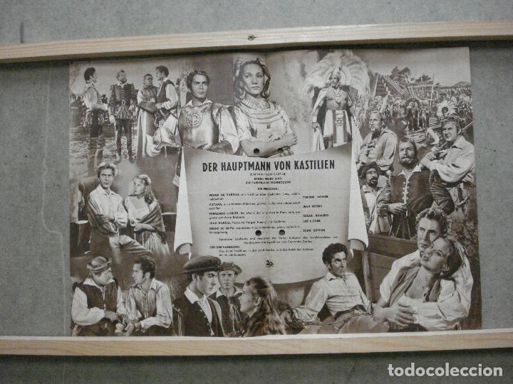 Cine: PTCC 059 9016 EL CAPITAN DE CASTILLA TYRONE POWER JEAN PETERS PROGRAMA GUIA ORIGINAL ALEMAN - Foto 2