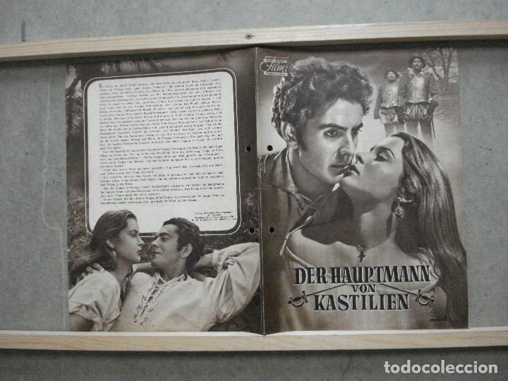 Cine: PTCC 059 9016 EL CAPITAN DE CASTILLA TYRONE POWER JEAN PETERS PROGRAMA GUIA ORIGINAL ALEMAN - Foto 1
