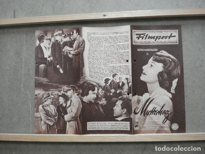Cine: PTCC 059 9024 VIDA INTIMA DE JULIA NORRIS OLIVIA DE HAVILLAND PROGRAMA GUIA ORIGINAL ALEMAN - Foto 1