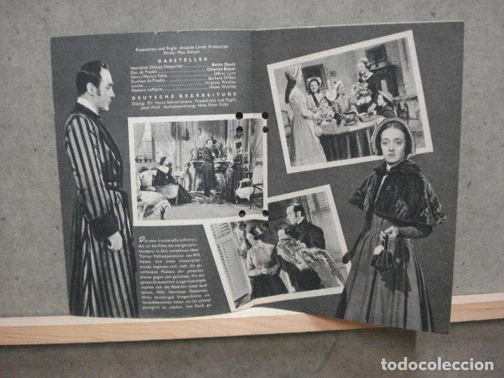 Cine: PTCC 059 9025 EL CIELO Y TU BETTE DAVIS CHARLES BOYER PROGRAMA GUIA ORIGINAL ALEMAN - Foto 2