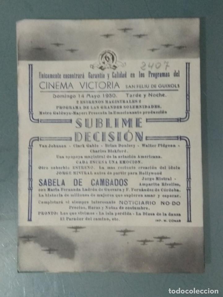 Cine: SUBLIME DECISION - PROGRAMA DOBLE. - Foto 3
