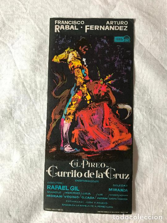 Flyers Publicitaires de films Anciens: FOLLETO DE MANO CURRITO DE LA CRUZ, EL PIREO, F. RABAL Y ARTURO FERNANDEZ, CINE ODEON (HUESCA)!!